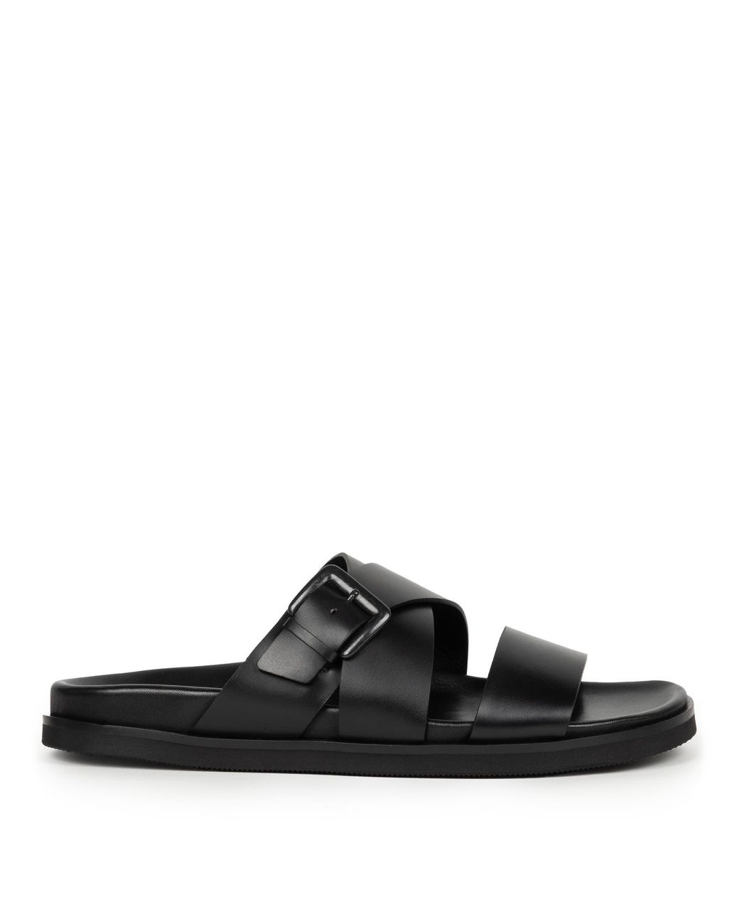 Bobbies Black Paraty Flat Sandals for men