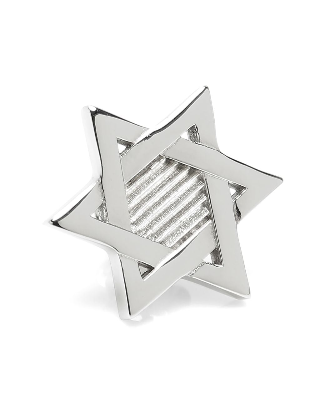 Cufflinks Inc. Metallic Star Of David Lapel Pin for men