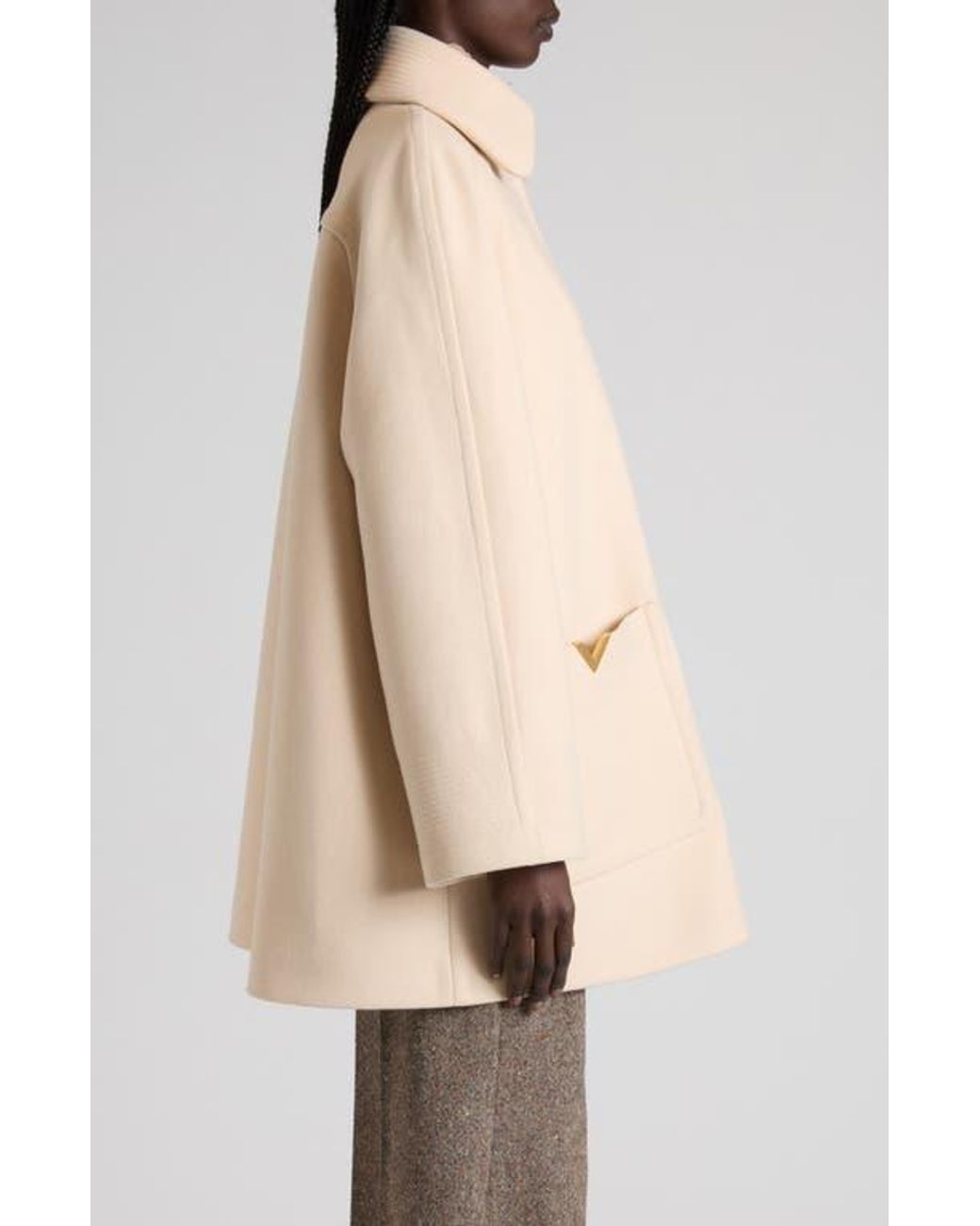 Valentino Natural Double Face Wool Coat