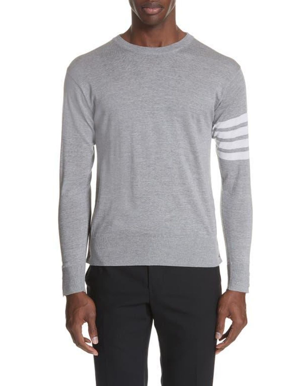 Thom Browne Gray Merino Wool Pullover for men