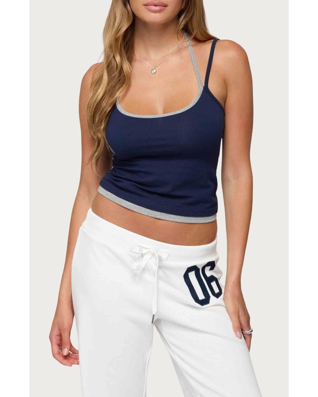 Edikted Blue Roya Layered Camisole