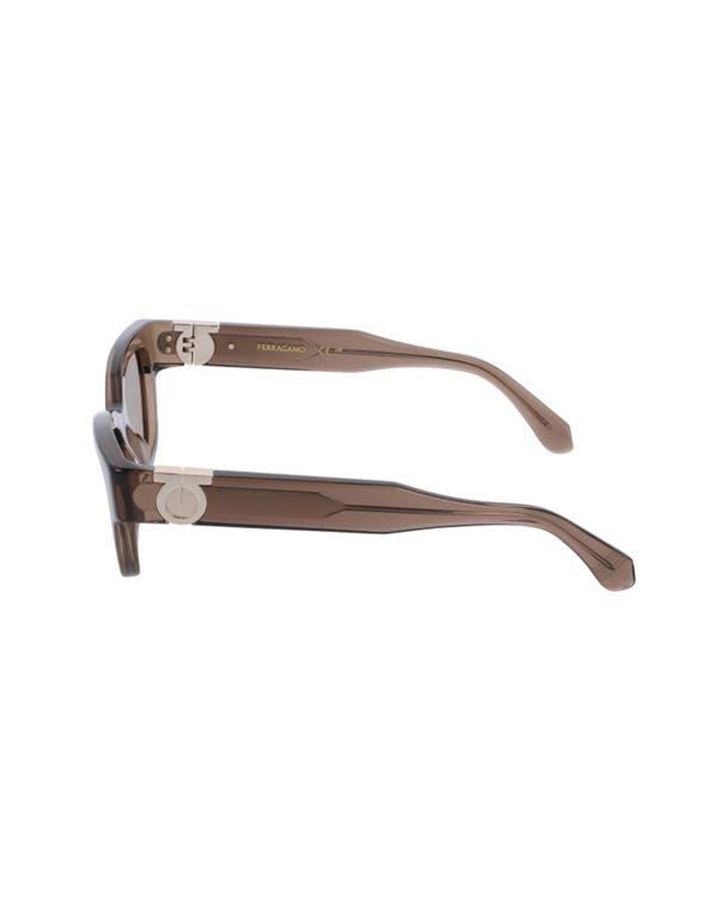 Ferragamo Gray 52Mm Modified Rectangular Sunglasses