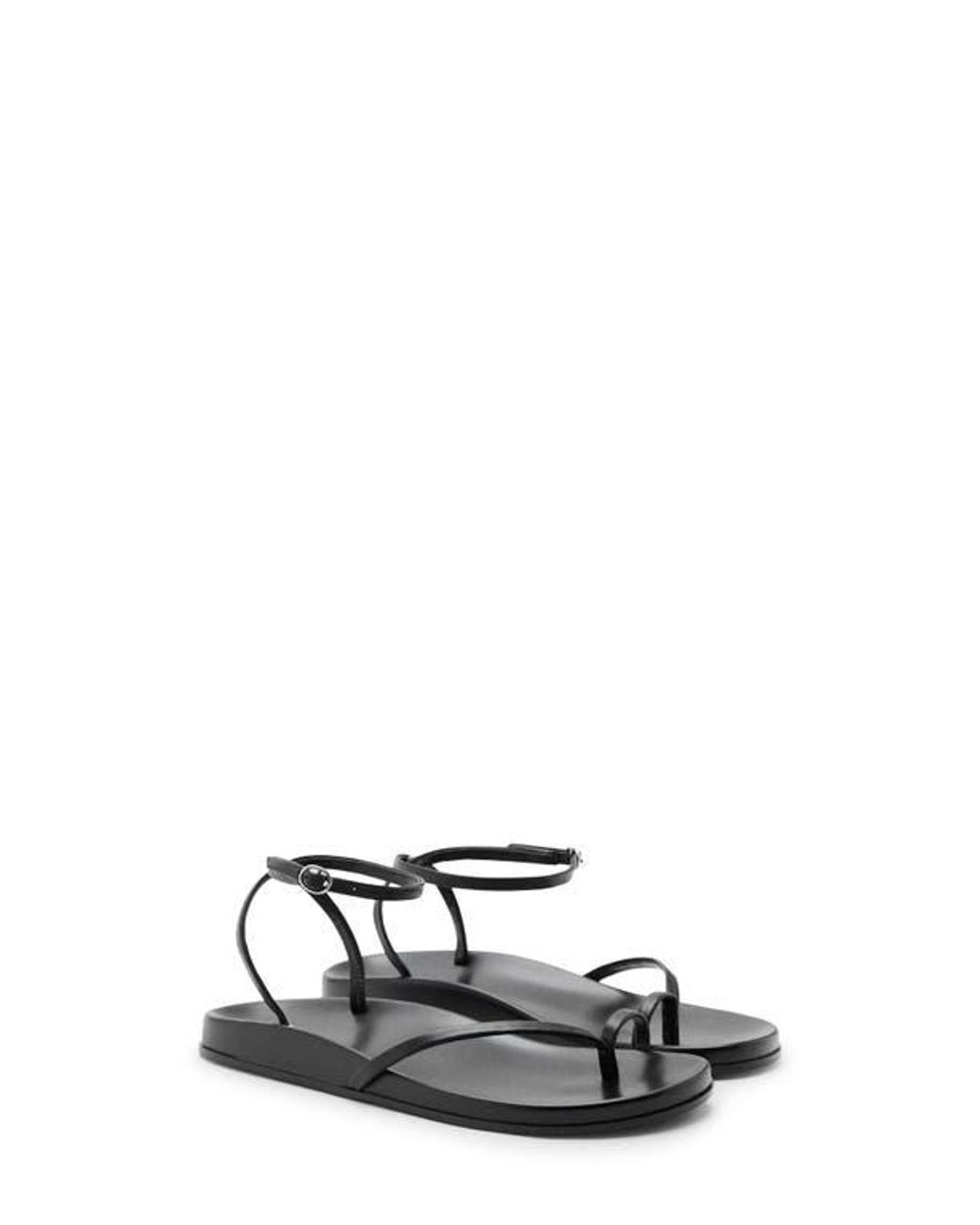 Mango White Ankle Strap Slide Sandal