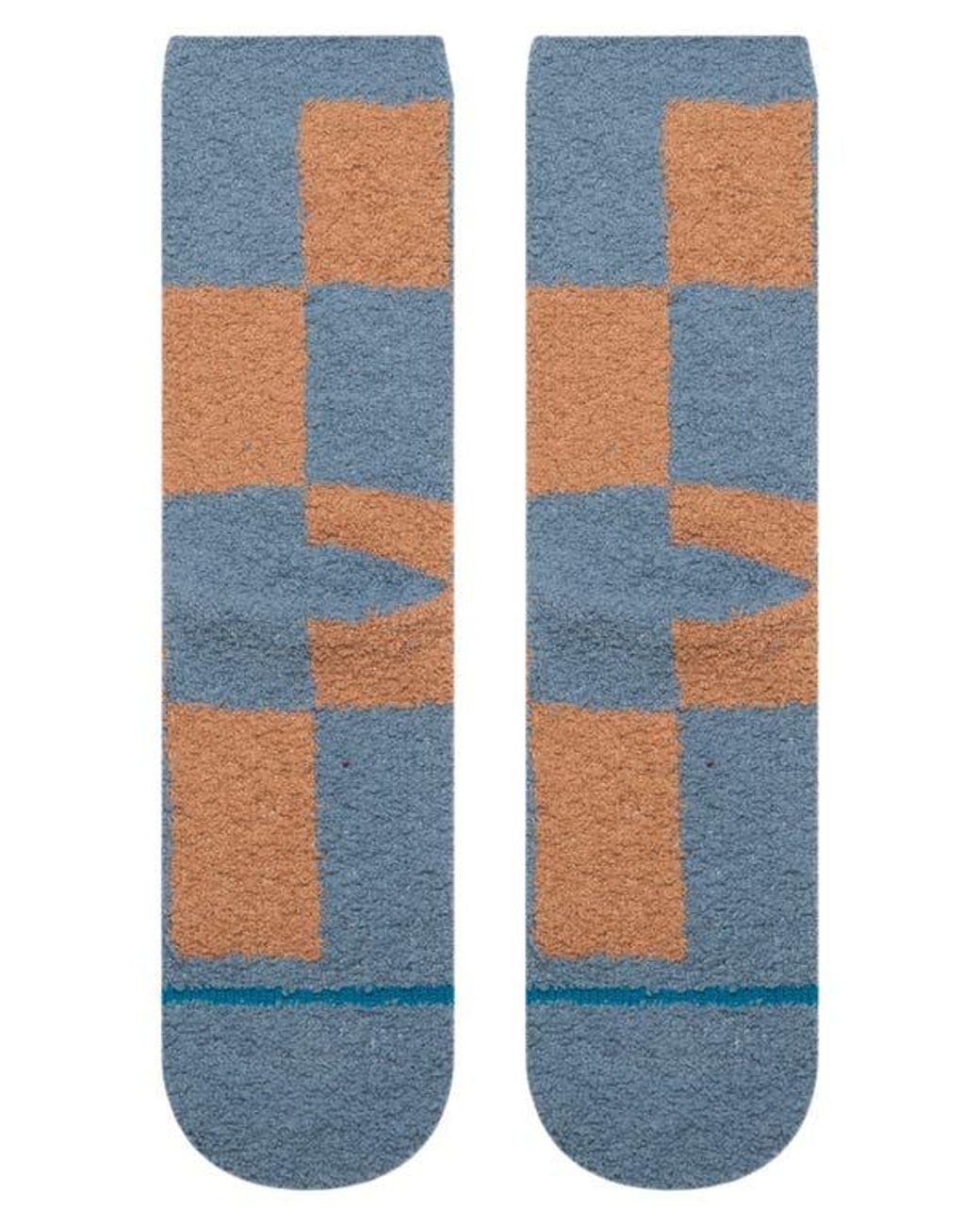 Stance Blue Patchwork Cozy Crew Socks