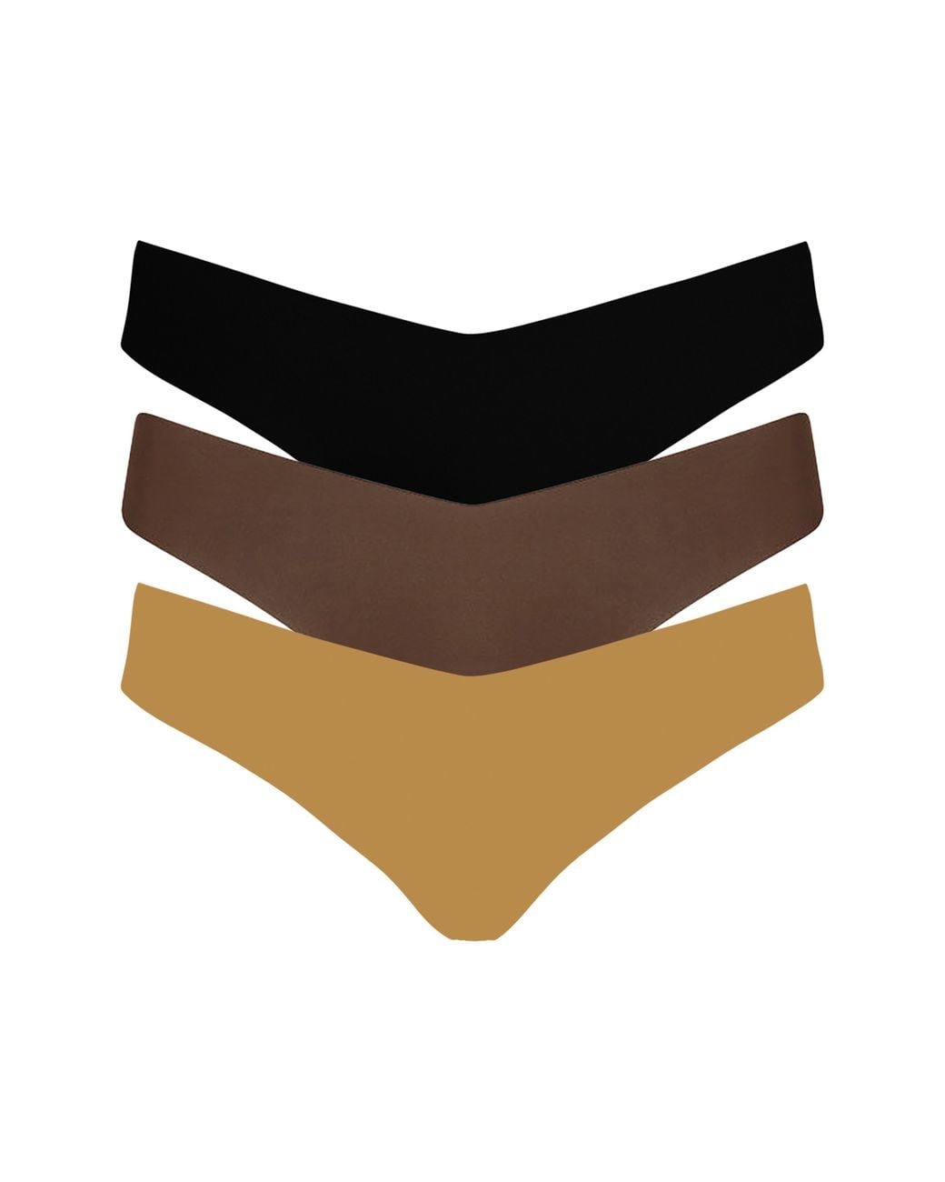 Commando Black Microfiber Assorted 3-Pack Thongs