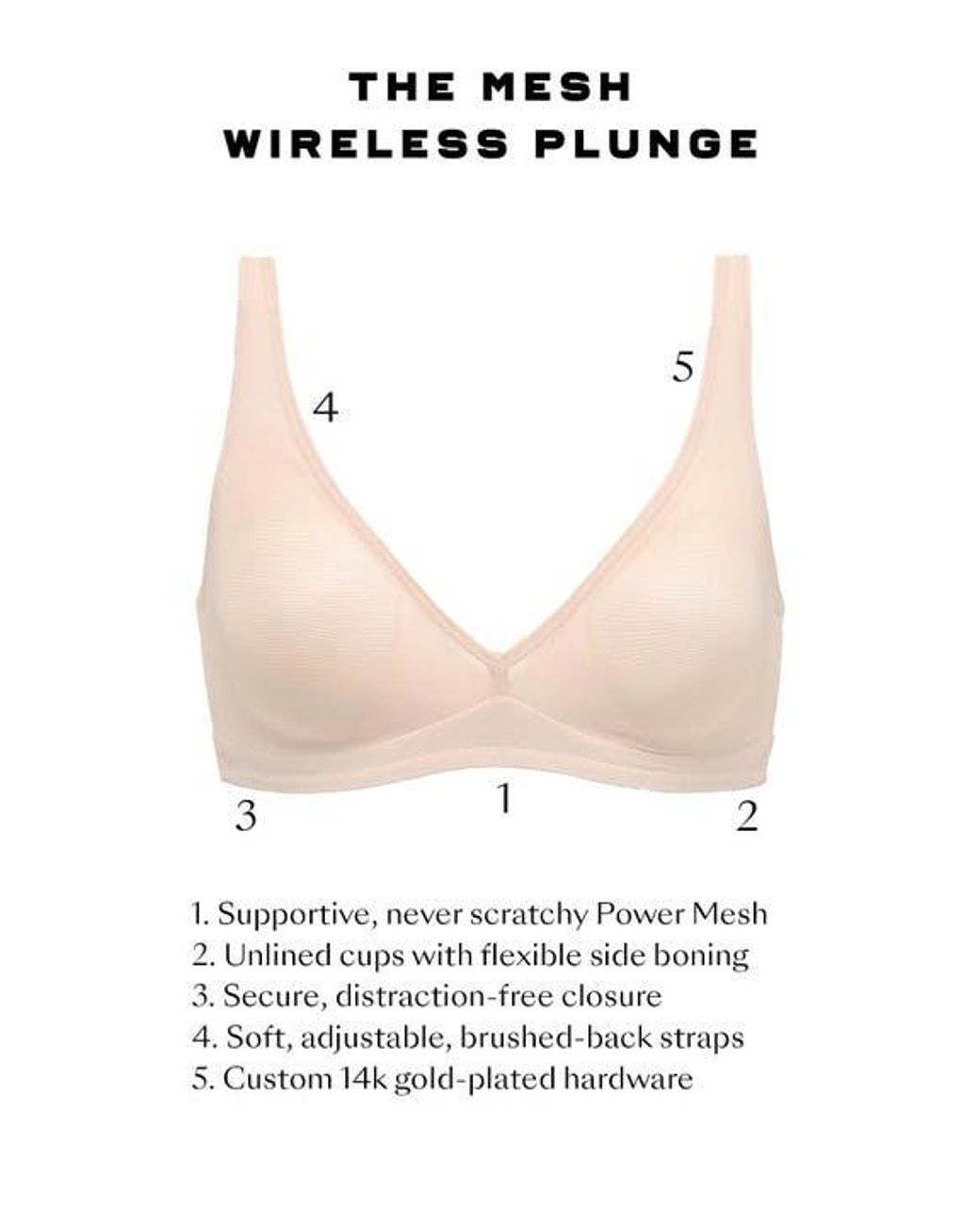 CUUP White The Wireless Plunge Mesh