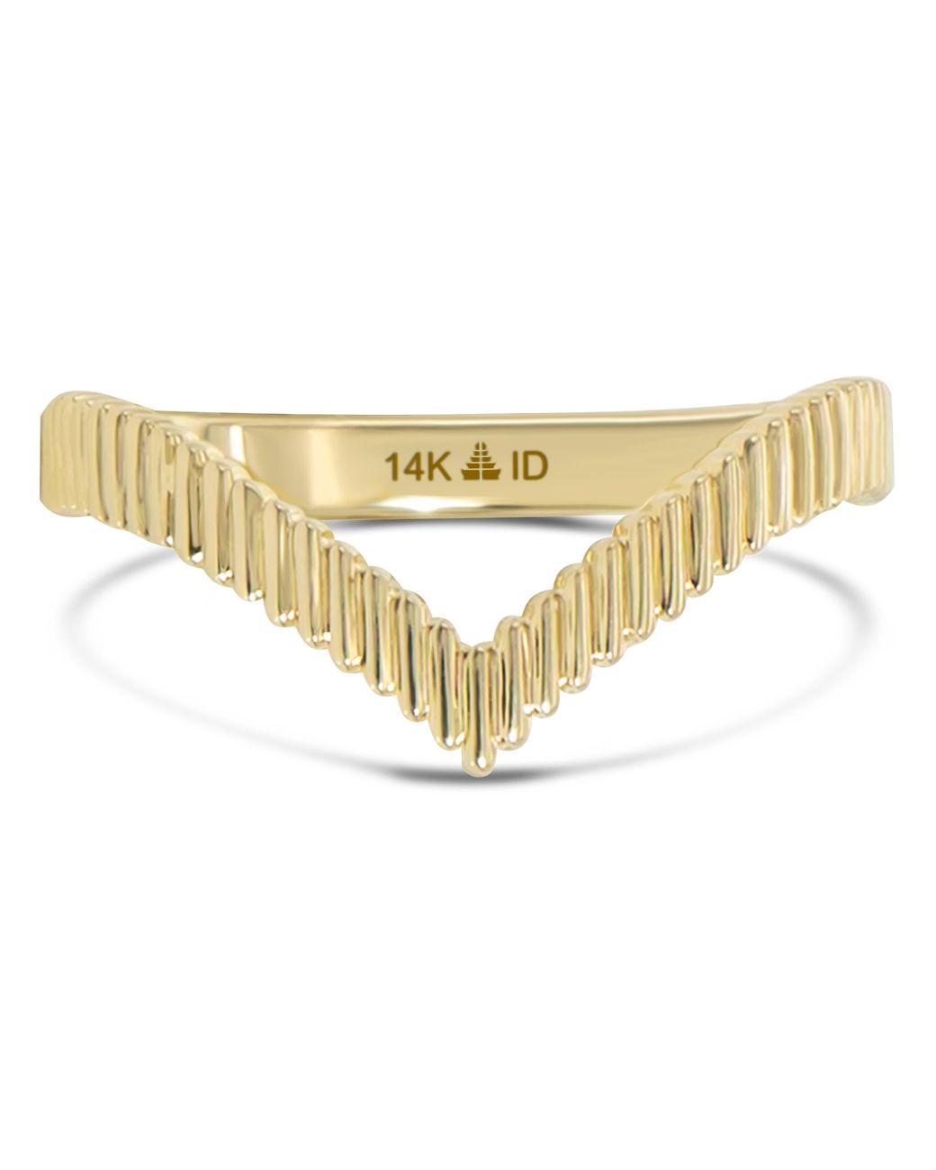 DEVATA Metallic Chevron Ring