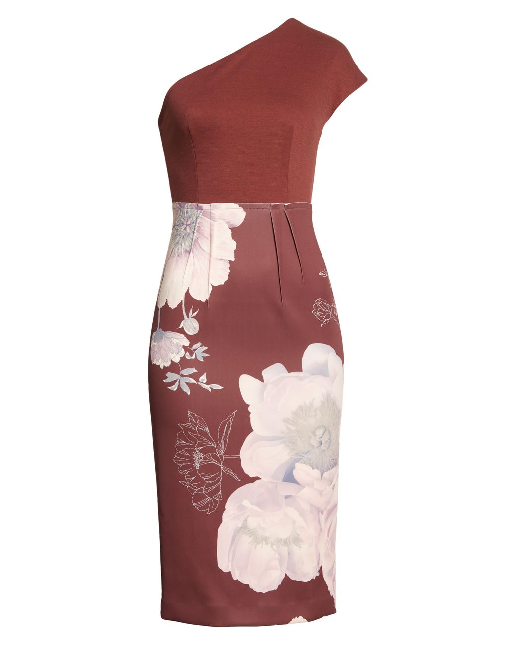Ted Baker Nimala Floral Oneshoulder Bodycon Dress in Red Lyst