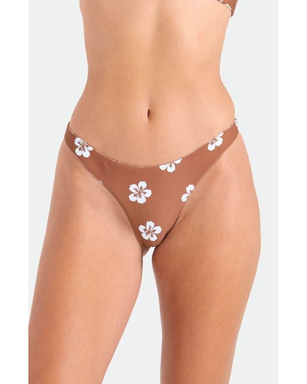 Volcom Orange Coco Retro Bloom Reversible Bikini Bottoms