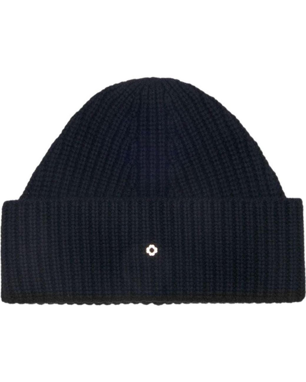 Maje Blue Wool And Cashmere Beanie