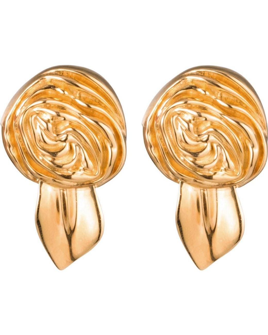 Sterling King Metallic Rosette Stud Earrings