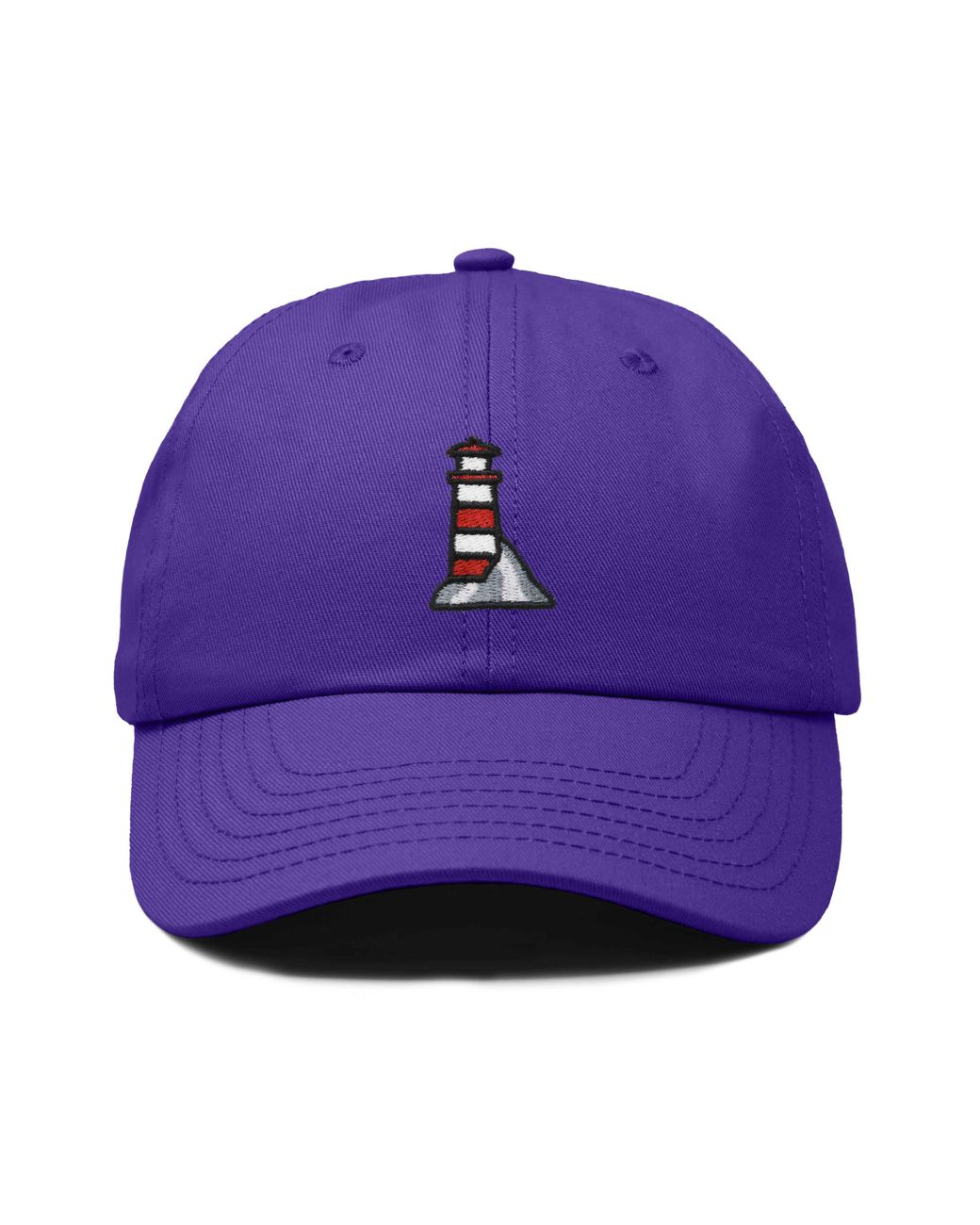 Alix Purple Lighthouse Embroidered Dad Hat