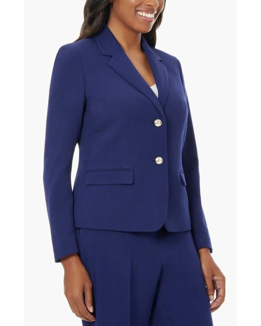 Kasper Blue Two-Button Blazer