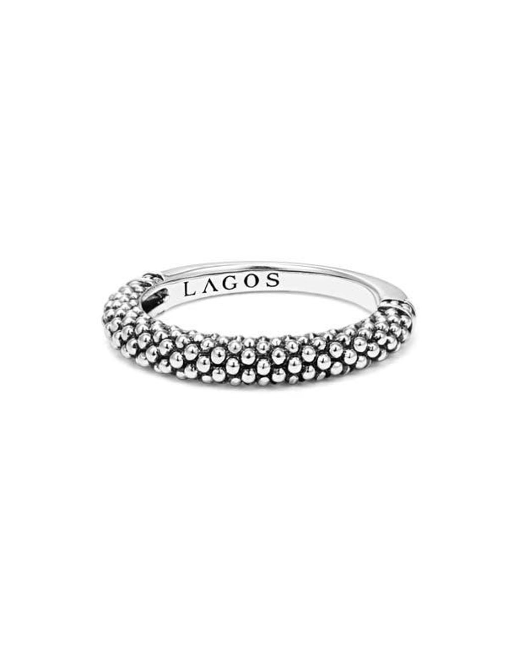 Lagos White Caviar Stacking Ring