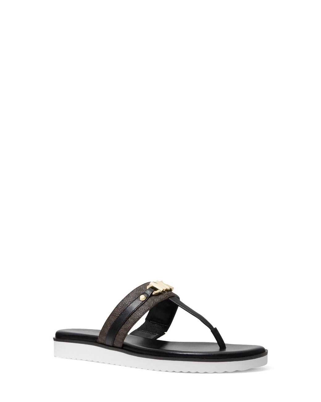 MICHAEL Michael Kors Farrah Flip Flop Sandal in Black | Lyst