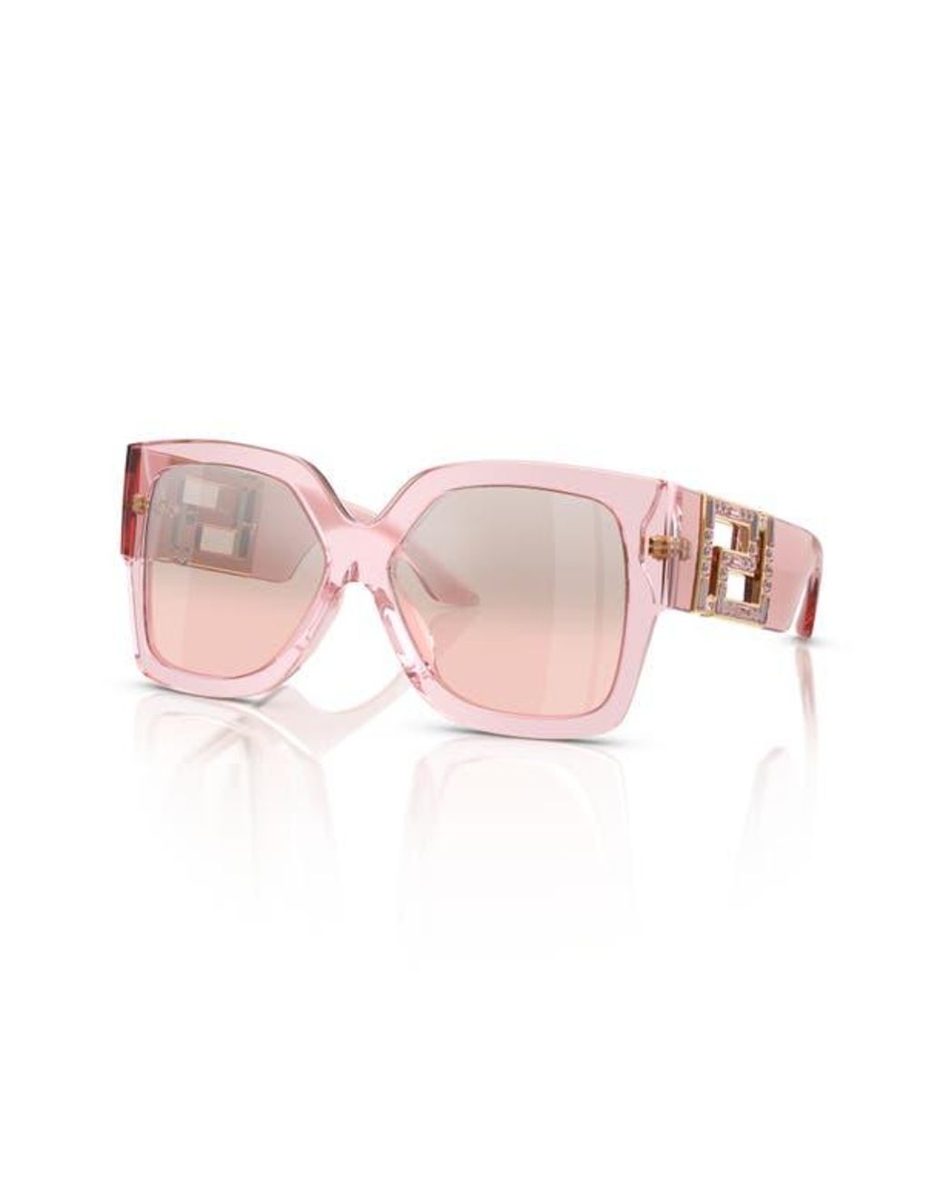Versace Pink 59Mm Rectangular Sunglasses