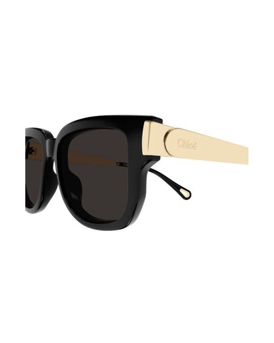 Chloé Black 54Mm Rectangular Sunglasses