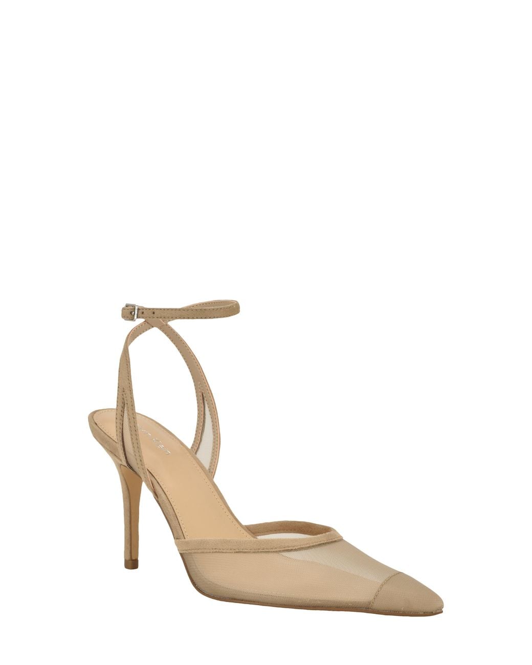 Calvin Klein Natural Ozala Ankle Strap Pump