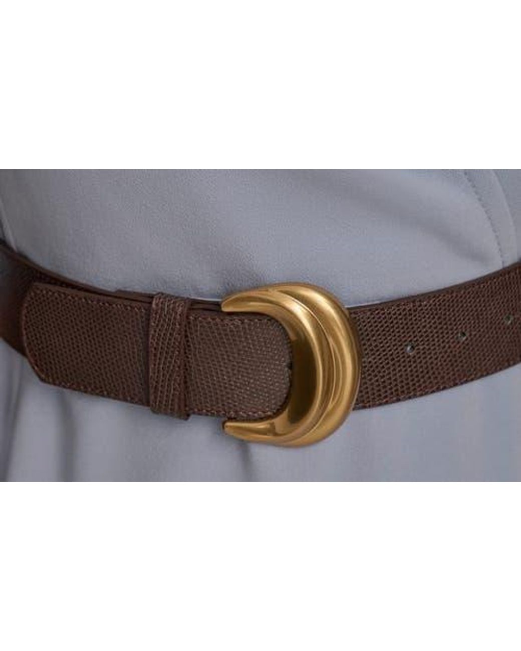 Donna Karan Gray Belted Cady Sheath Dress