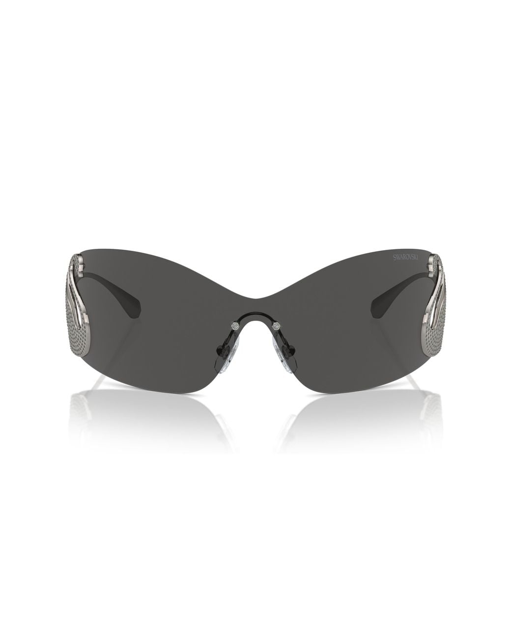 Swarovski Gray 34Mm Irregular Sunglasses for men