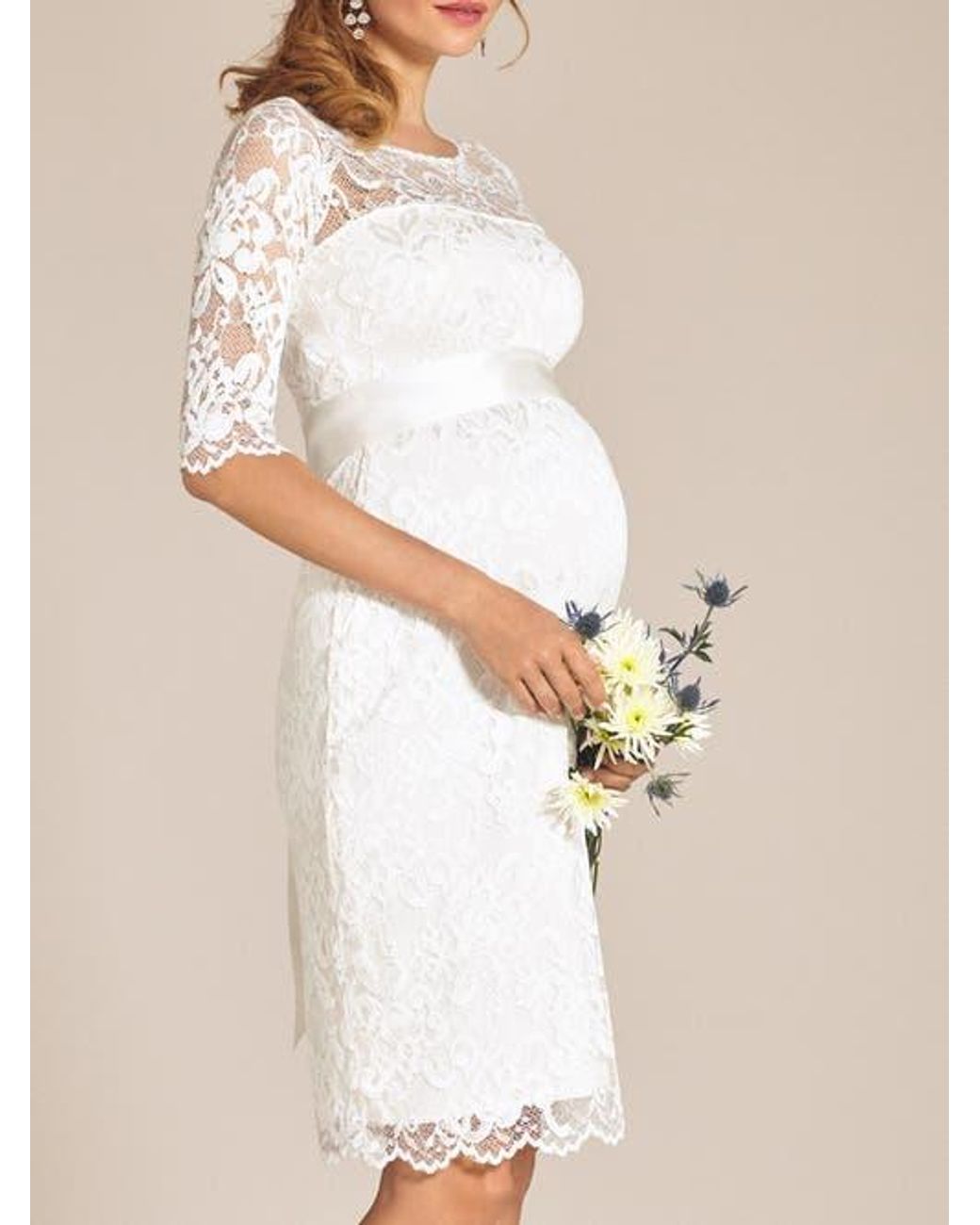Tiffany Rose Maternity Amelia Maternity Dress in White | Lyst