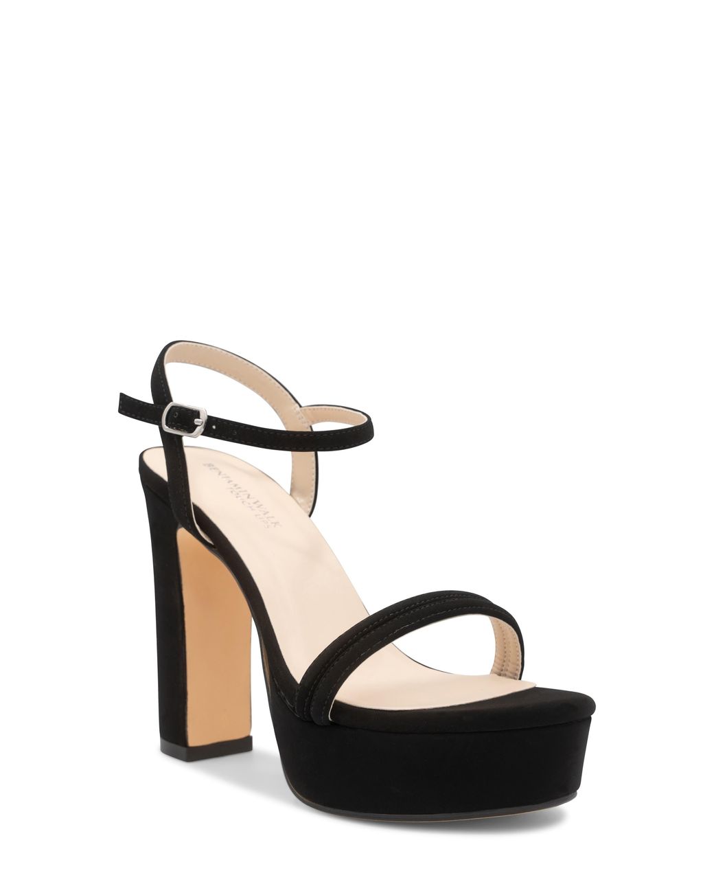 Touch Ups Black Natalia Ankle Strap Platform Sandal