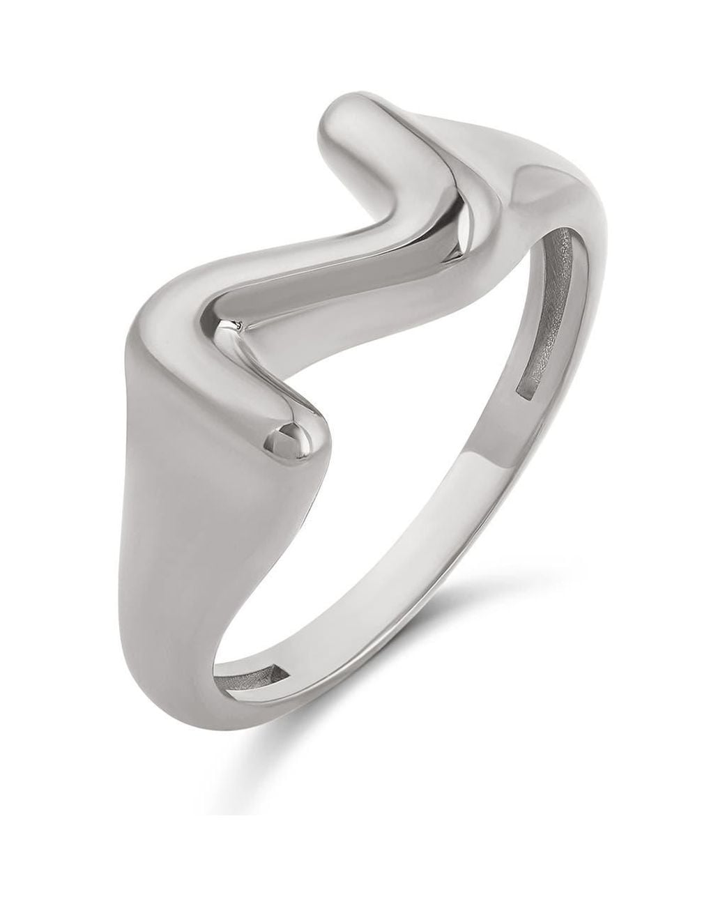 SHYMI Metallic Bubble Letter Initial Ring