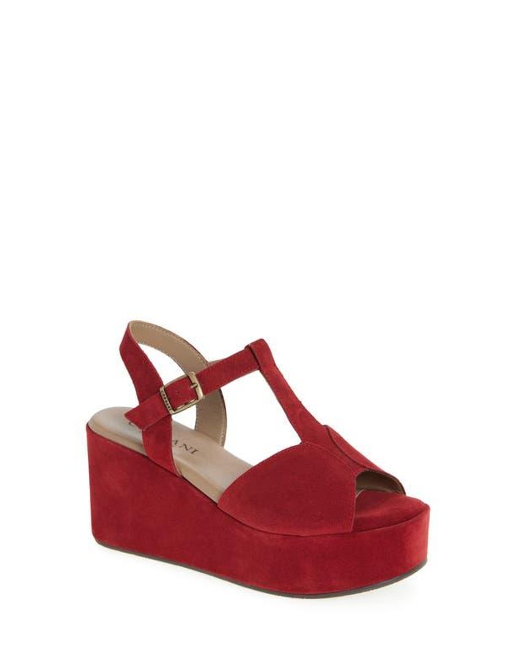 Cordani Jaycee Platform Sandal in Red | Lyst