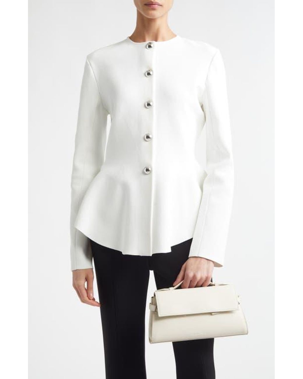 Proenza Schouler Natural Tate Leather Clutch