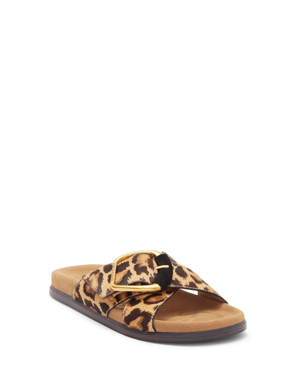 Sam Edelman Brown Darla Genuine Calf Hair Slide Sandal