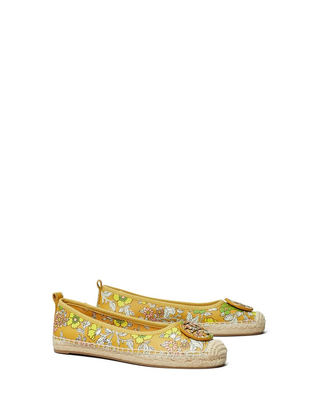 Tory Burch Minnie Ballet Espadrille in Yellow Lyst