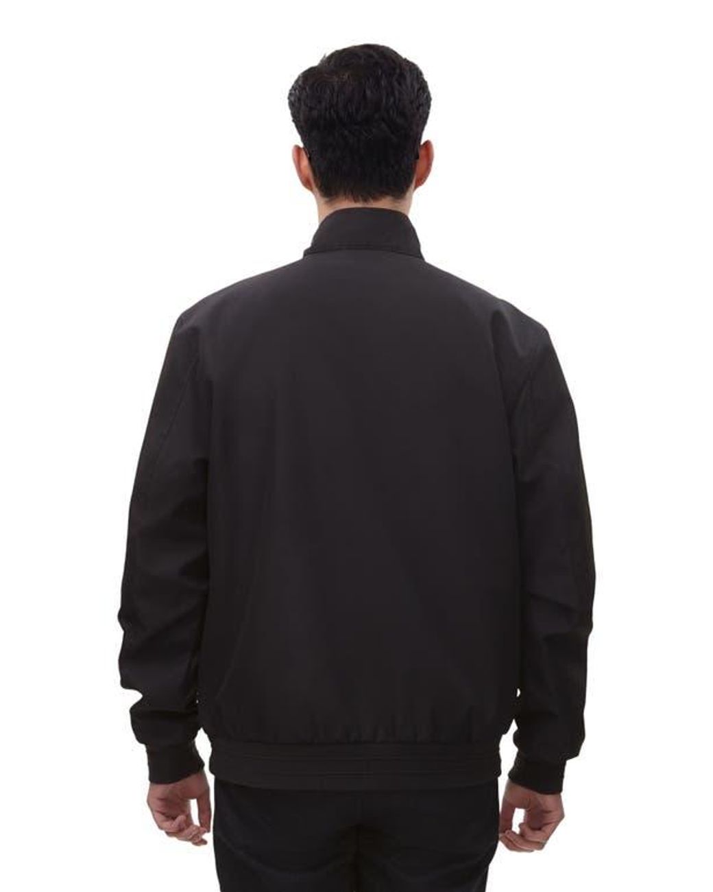 Rokka&Rolla Black Classic Full Zip Bomber Jacket for men