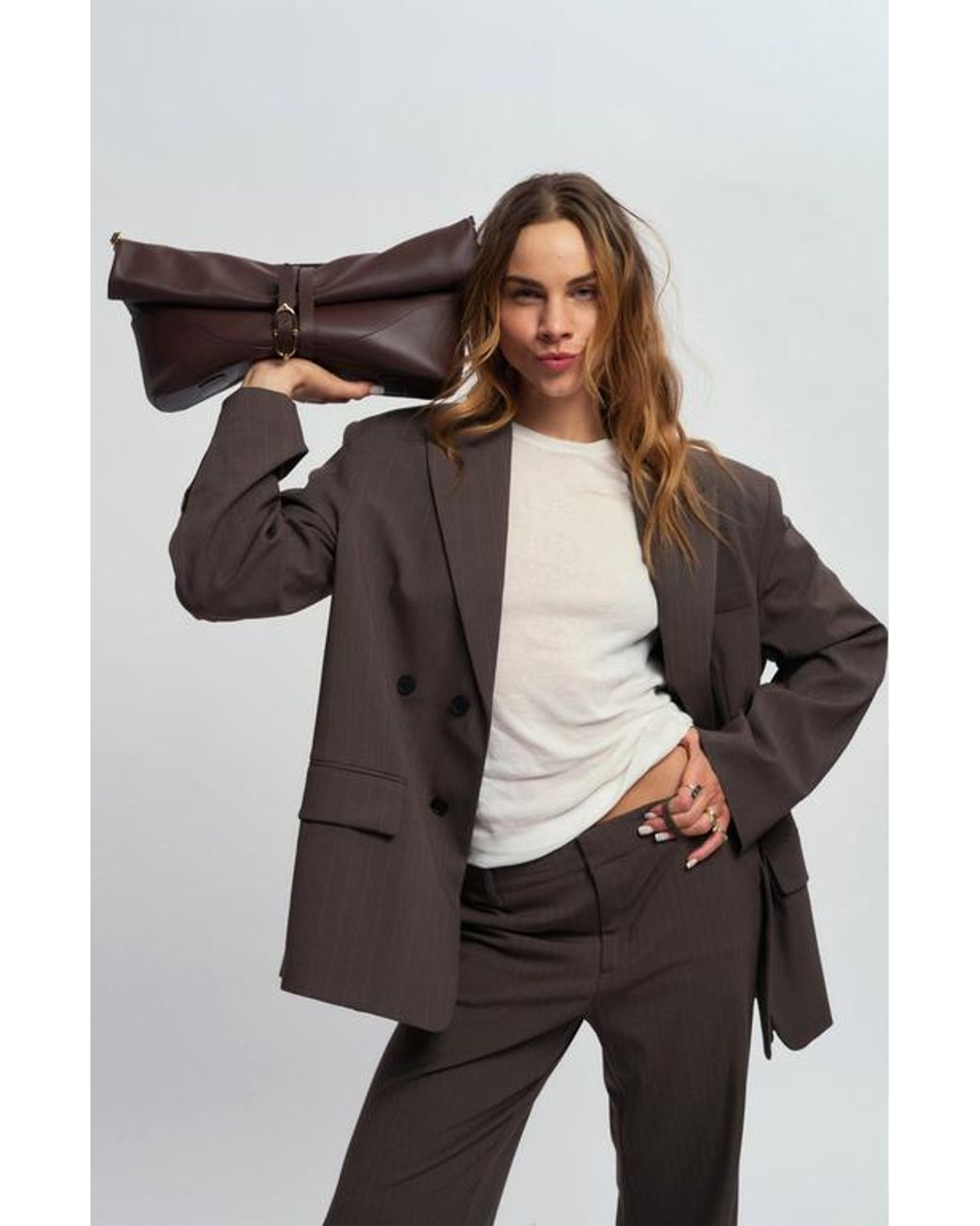 OLEADA Natural Marina Foldover Bag