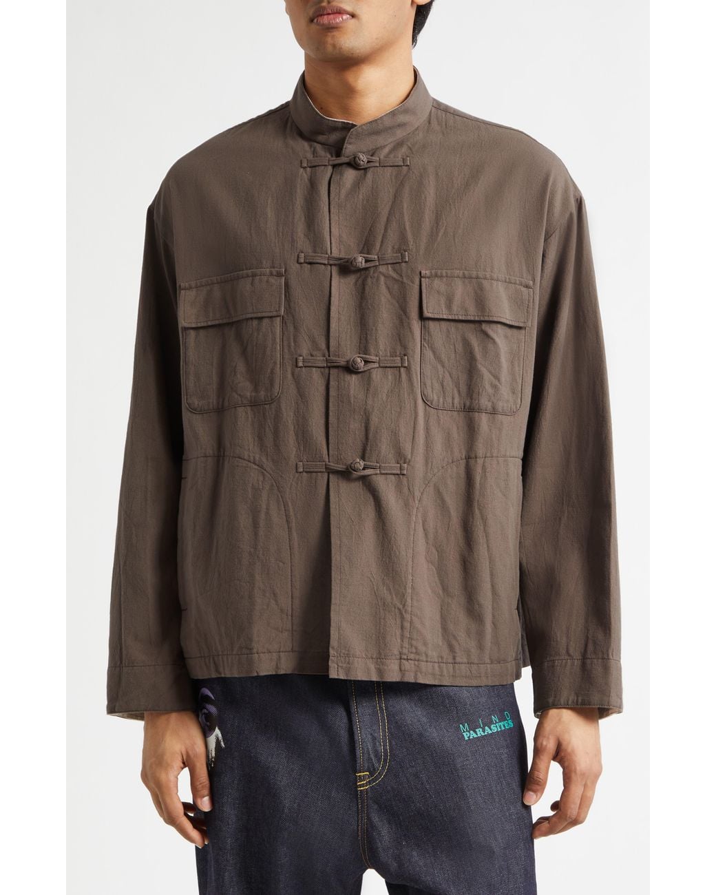Undercover Brown Cotton Utility Jacket for men