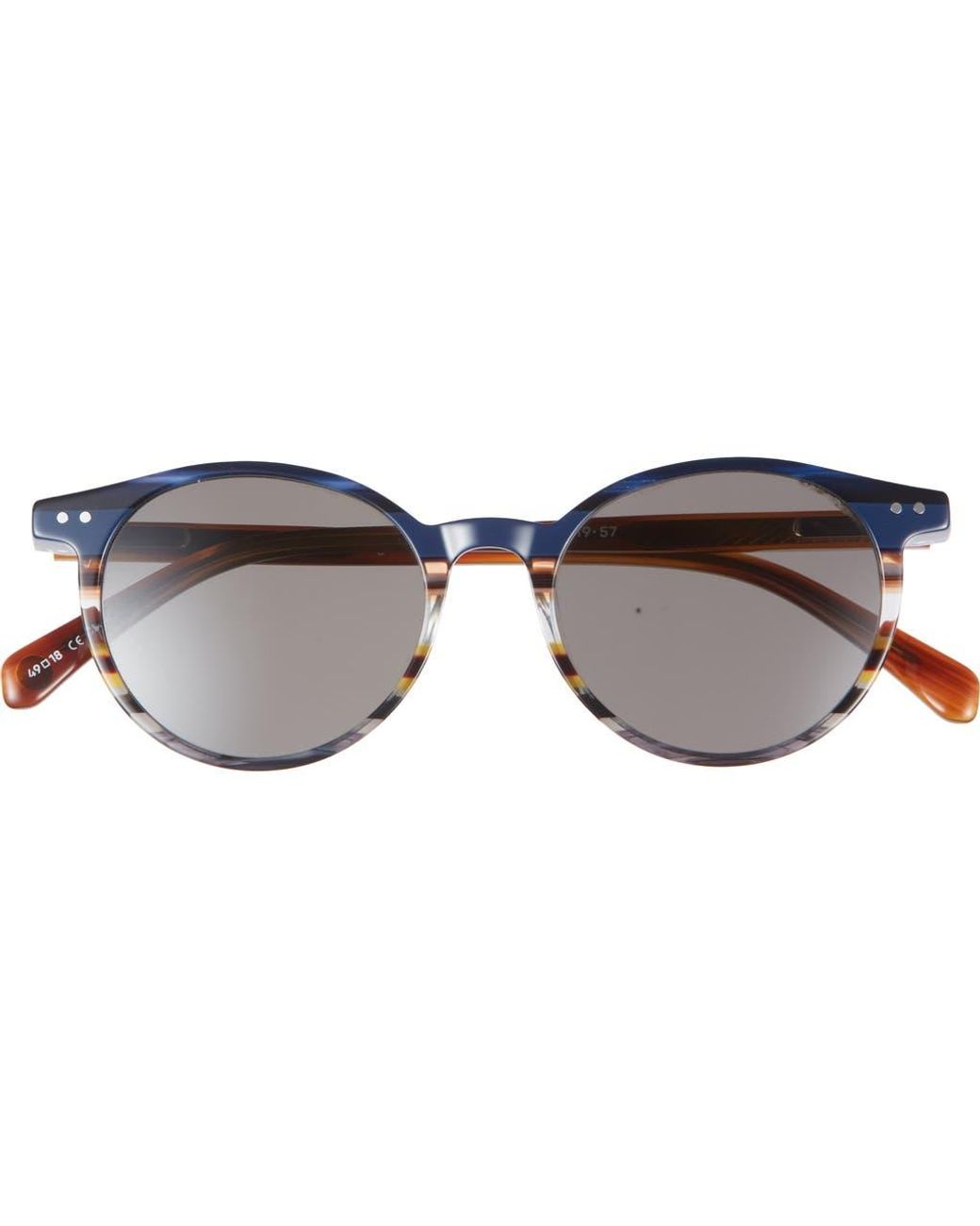 Eyebobs Brown Case Closed 48Mm Polarized Round Sunglasses