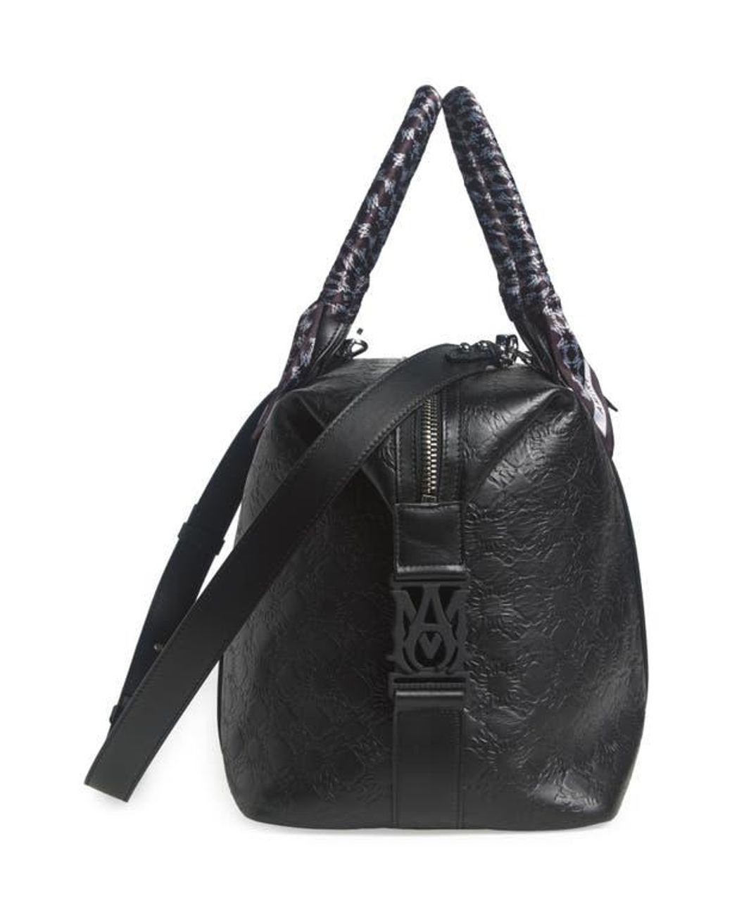 Amiri Ma Quad Debossed Leather Duffle Bag in Black for Men | Lyst