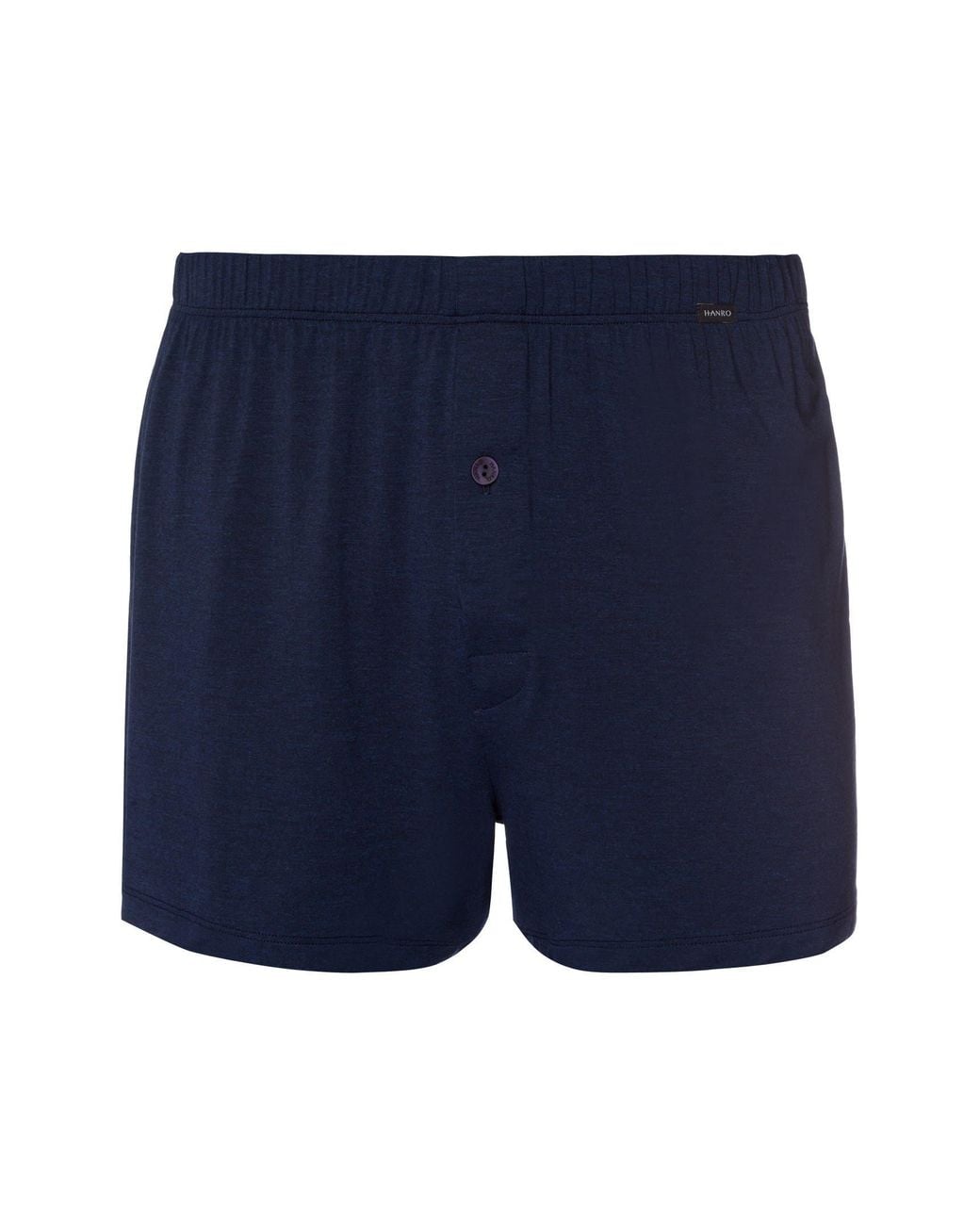 Hanro Blue Casuals Single Jersey Boxers With Button Fly for men
