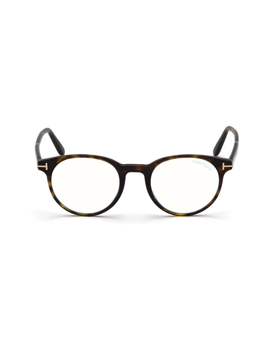 Tom Ford Brown 49Mm Round Light Blocking Glasses for men