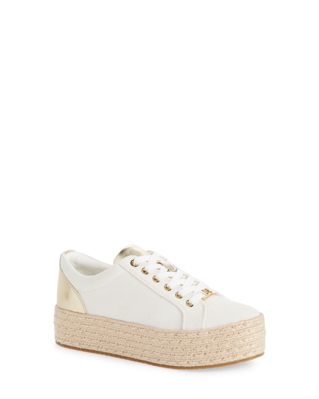 michael michael kors libby cotton canvas platform sneaker