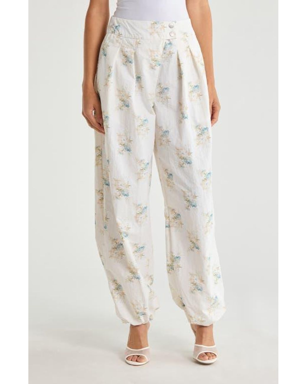 AFRM White Tiffany Balloon Pants