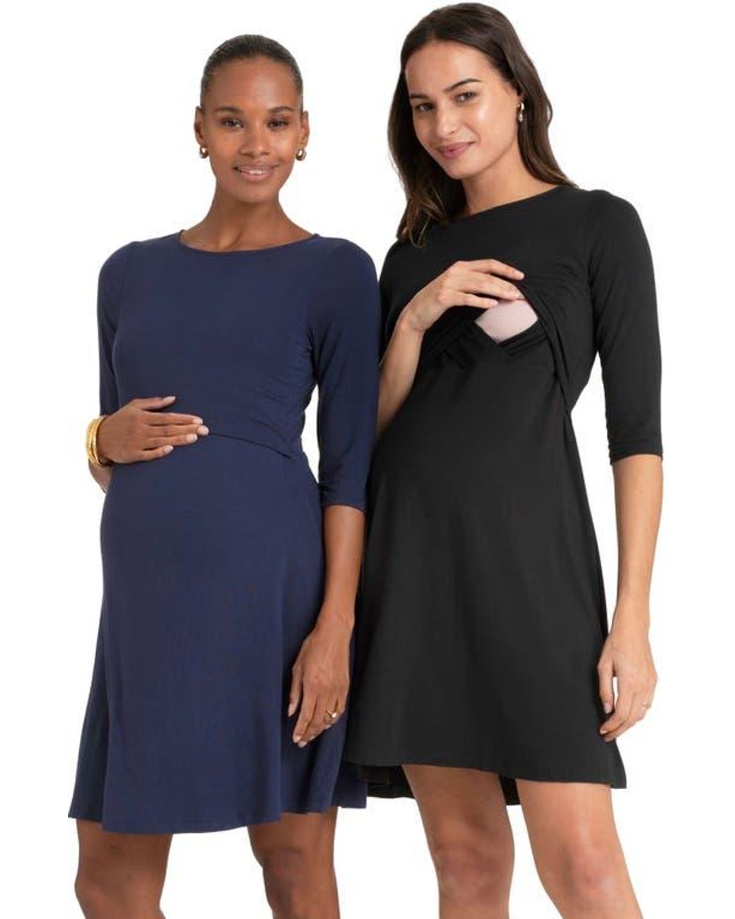 Seraphine Assorted 2Pack ALine Maternity/Nursing Dresses in Blue Lyst — free download