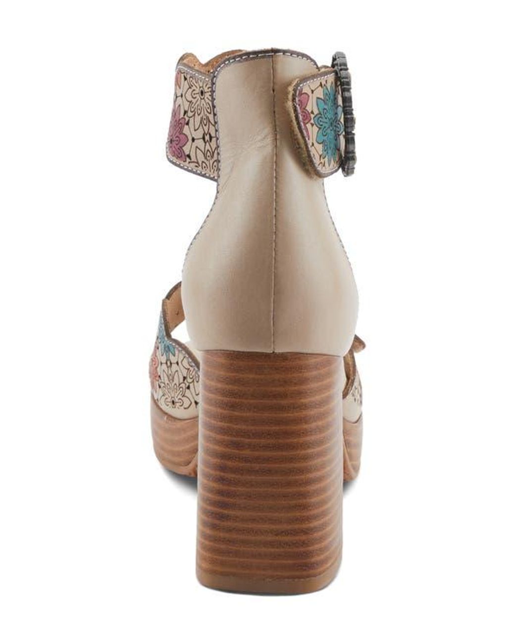 Spring Step Brown Bangles Ankle Strap Platform Sandal