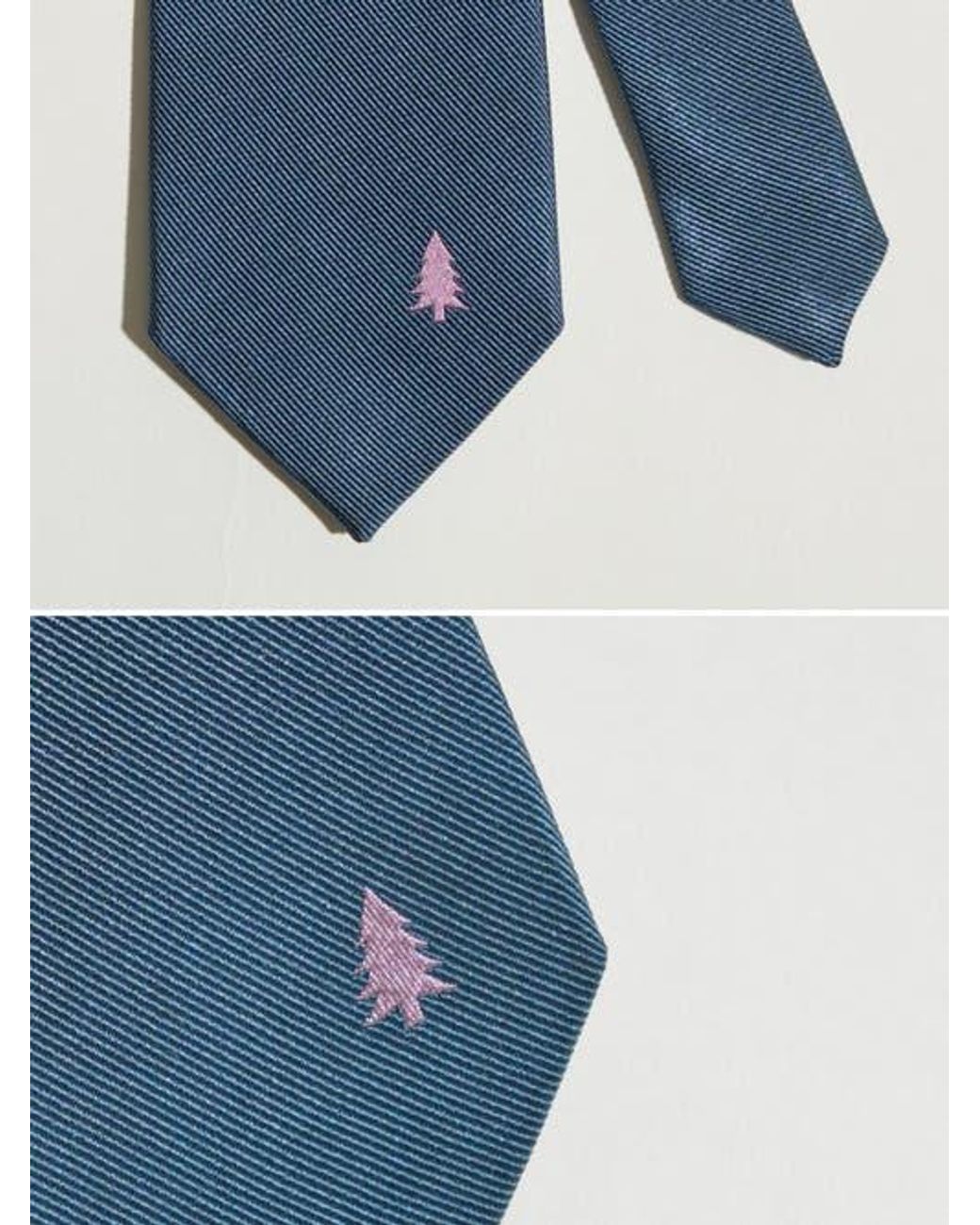 Lost Pattern Blue Silk Tie