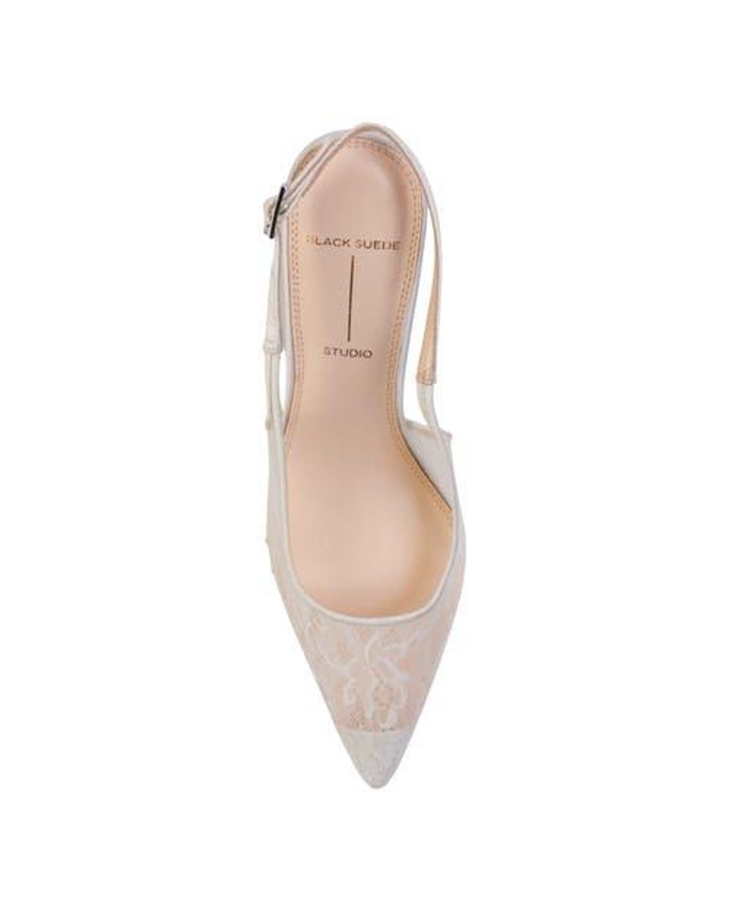 Black Suede Studio White Marina 80 Pump
