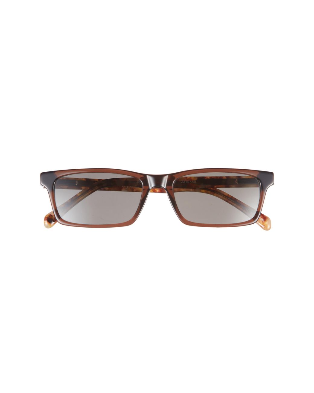 Eyebobs Brown Number Cruncher 53Mm Rectangular Reader Sunglasses