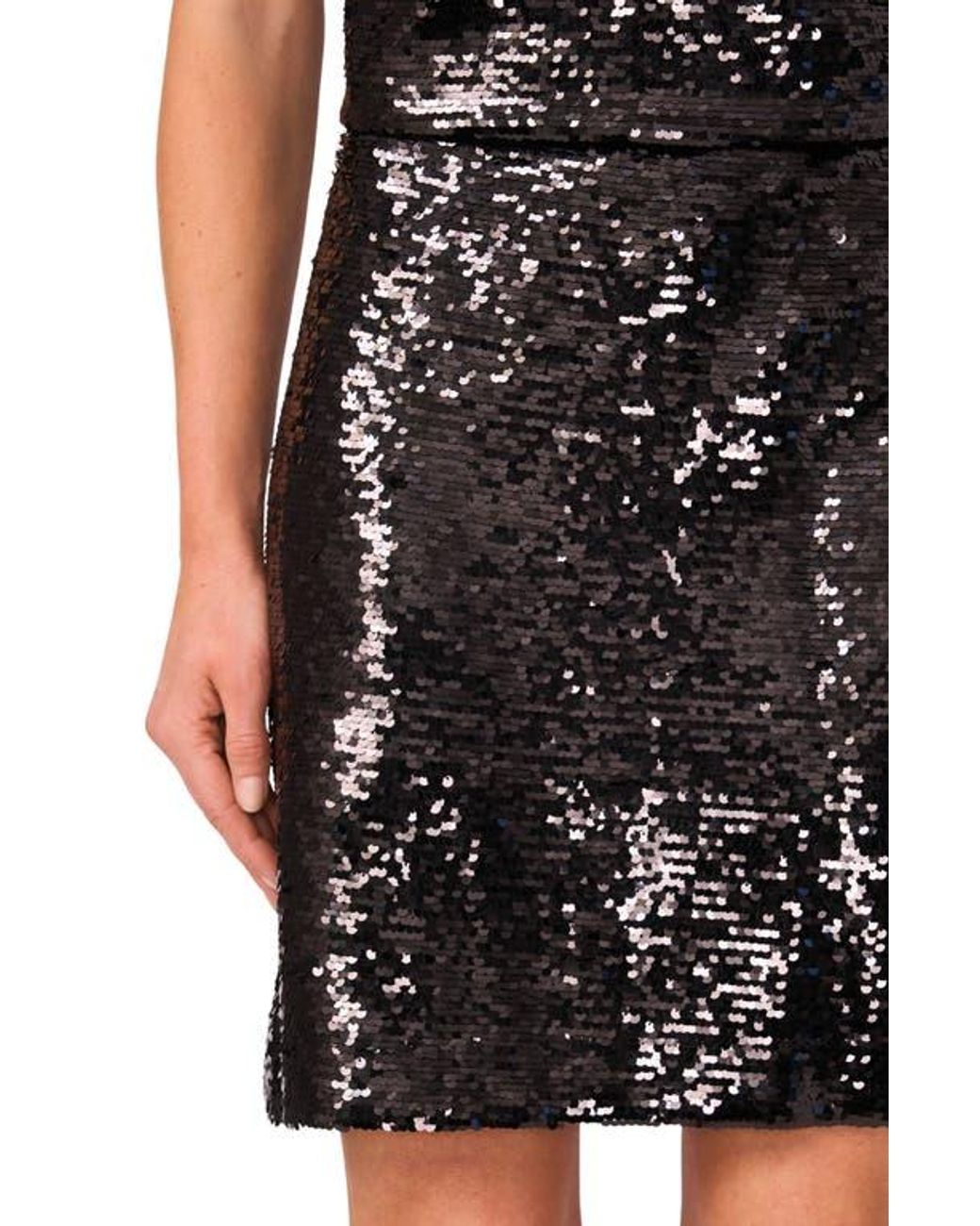 Halogen® Black Sequin Miniskirt