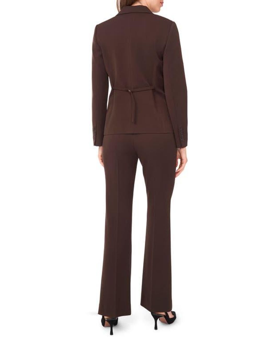 Halogen® Brown Clean One-Button Blazer