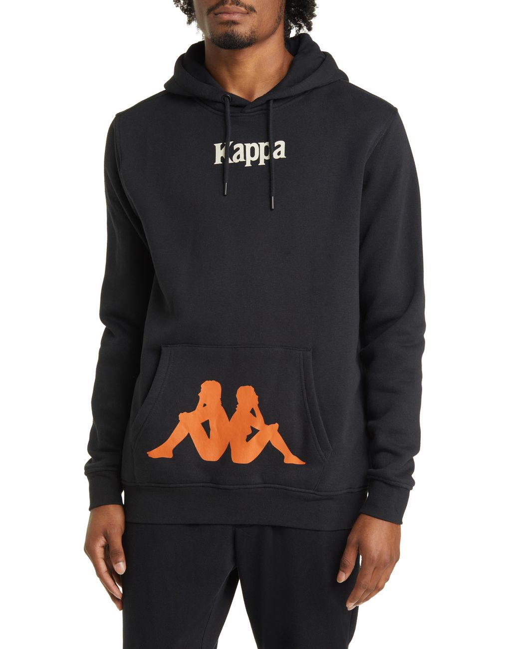 Kappa Authentic Eleo Logo Graphic Hoodie in Black for Men Lyst