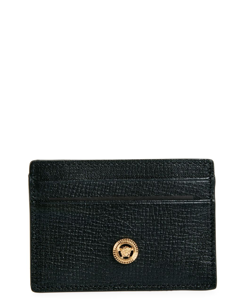Versace Black Medusa Leather Card Case for men