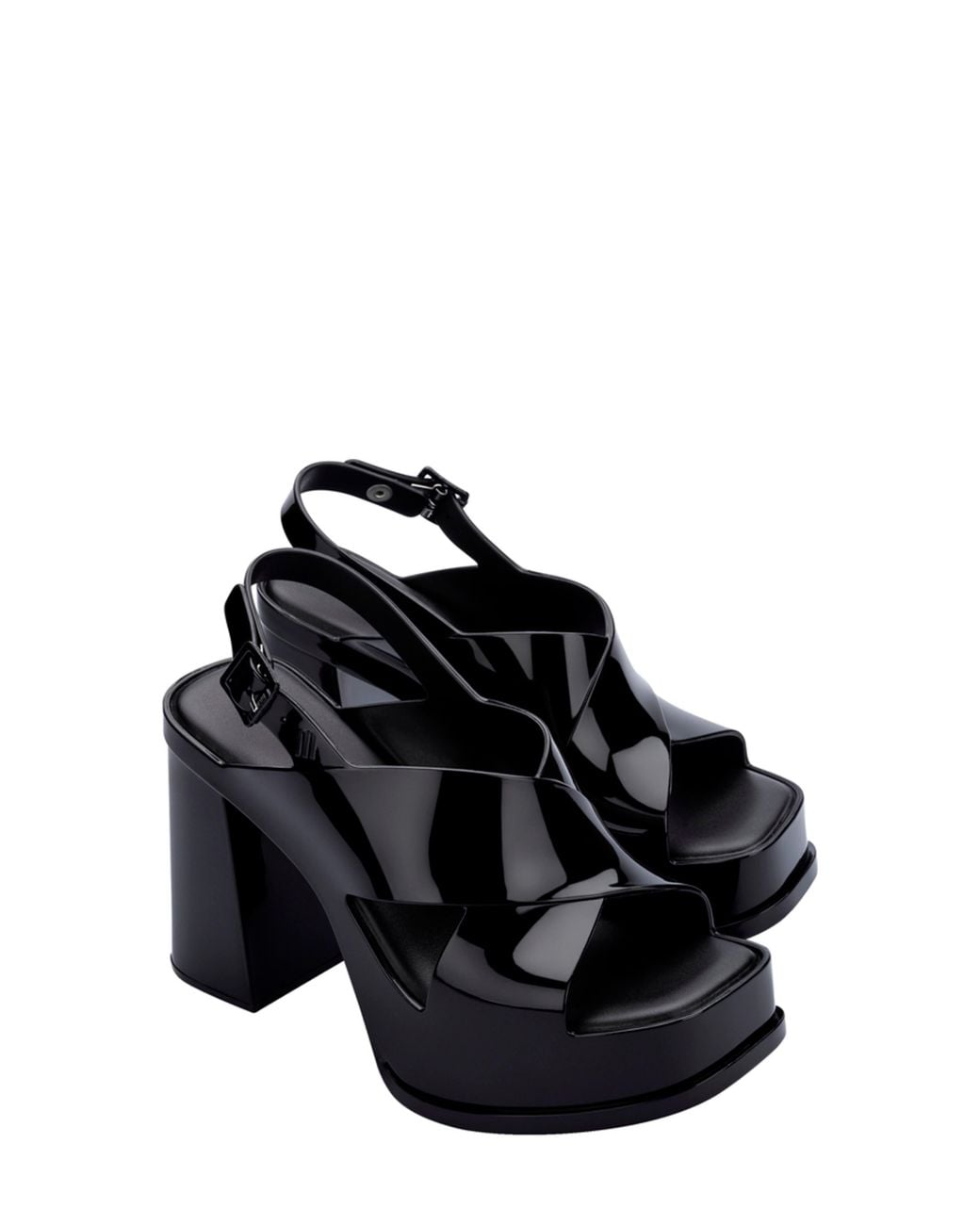 Melissa Black Dance Slingback Platform Sandal